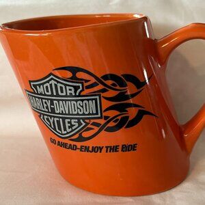Harley Davidson orange slanted cup/mug - 2007 - Go Ahead-Enjoy the ride